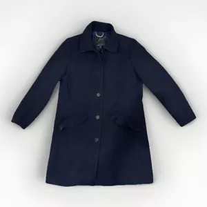 JCrew Mantel Rüsche Taschen iItalienisch Doppeltuch Wolle Größe 12 Marine 365 $ J5463 - Bild 1 von 10