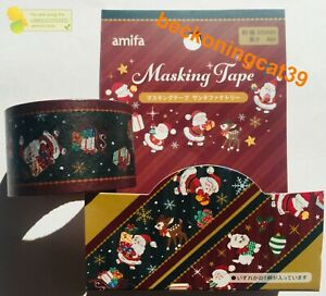 Amifa Merry Christmas Santa Masking Tape Reindeer Snow Crystal Winter Gift JAPAN