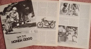 1974Article Honda CB200 5 page Motorcycle Test Article - Picture 1 of 1