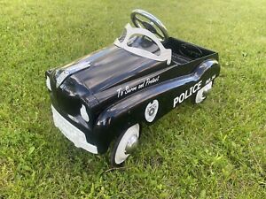 Vintage Police Metro City’s Finest Patrol Metal Pedal Car by Instep No. 54