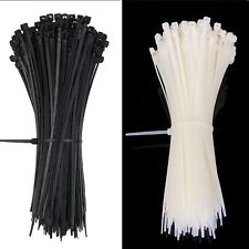 100 pc 4'' 8" 10" 12" 14" 24" Plastic Cable Zip Ties Heavy Duty Nylon Wrap Wire
