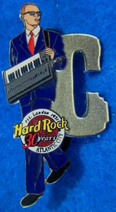 TECLADO ATLANTIC CITY JOE JACKSON MÚSICO LETRA SERIE C PIN Hard Rock Café - Imagen 1 de 1