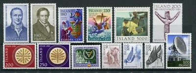 Iceland Year Set 1981 MNH Complete Including Europa Folklore Birds Telecom Jesus - Image 1 of 3