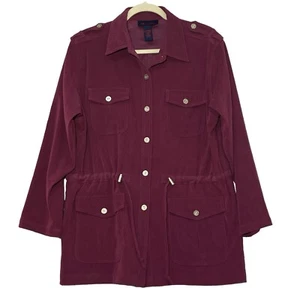 DEMIM & CO. Women's Coat/Blazer 4 Front Pockets Adjustable Waist - Size M - Picture 1 of 10