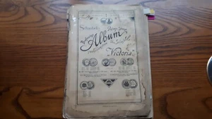 OLD SCHAUBEKS STAMP ALBUM : SMALL BRITISH COLONIES & WORLD -700 USED OLD STAMPS. - Picture 1 of 14