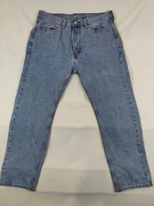 Levi's 505 Jeans Herren 36x30 Straight Leg Regular Fit Denim Blau 100% Baumwolle - Bild 1 von 12