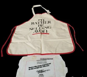 I'd Rather Be Selling Avon Cooking Apron President's Club Only Ties Adult New  - Picture 1 of 12