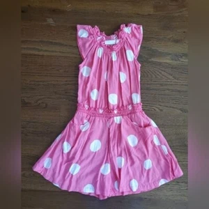 CRAZY 8 Girls XS/4 Pink polka-dot romper - Picture 1 of 8