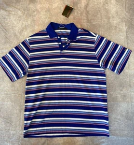 Polo a rayas azul L Nike Golf Tiger Woods Collection para hombre - Imagen 1 de 8