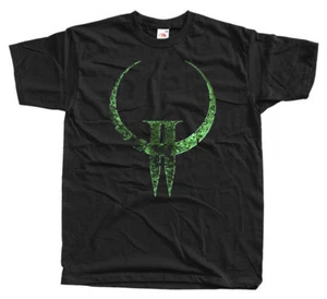CAMISETA JUEGO LOGO QUAKE 2 NEGRA BLANCA TALLAS DE S A 5XL - Imagen 1 de 1