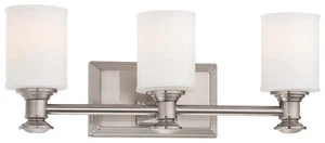 Minka Lavery Harbour Point 3 Light Bathroom Vanity, Brushed Nickel - Picture 1 of 1