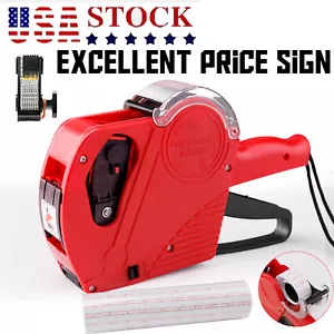 Preisschildpistole 5500 MX-5500 8-stellig EOS Preisauszeichner rot / Etikettenrolle + Tinten - Bild 1 von 12