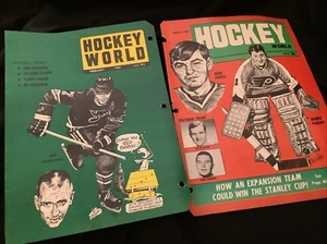 2 Vtg Hockey World Magazine Front COVERS ONLY 1968 & 1969 (Artist: Art Brewster) - Picture 1 of 6