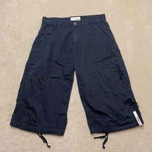 Quiksilver Roxy Cargo Shorts Women's W30 Black Y2K Long Surfer Zip-Fly - Picture 1 of 16