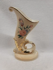6 3/8" CORNUCOPIA VASE BY ROYAL COPLEY, ROYAL WINDSOR, SPAULDING - Picture 1 of 4