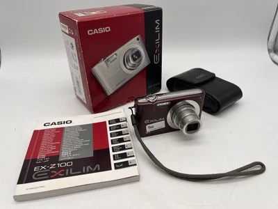 Casio EXILIM EX-Z100 10.1MP Digitalkamera - Weinrot/ Rotbraun Getestet - Bild 1 von 4