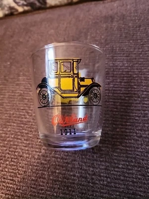 Classic Cars Rock Glasses Buick 1910 & Oakland 1911 Vintage - Image 1 of 4