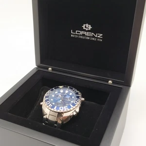 Orologio uomo chronografo Lorenz 3S10 cassa acciaio 44 mm nuovo - Picture 1 of 10