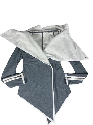 Lululemon Jacket Womens Sz 6  Gray Presence of Mind Sherpa Lined Wrap Fleece - Imagem 1 de 4