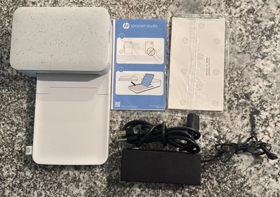 HP Sprocket Studio Plus Wireless Photo Printer Tested Working W/ 2 New 4x6 Packs - Image 1 of 4
