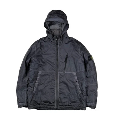 Stone Island 2014 Charcoal Grey Quilted Mussola Gommata Jacket XL Authentic - Image 1 of 4