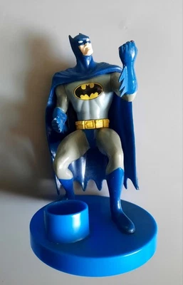 Vintage Batman Toothbrush Holder 6" Figure Super Powers Friends Blue Cape Cowl - Image 1 of 3