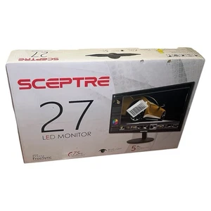 Sceptre 27" upto 75Hz 5ms Monitor HDMI VGA  HDMI DVI VGA ULTRA THIN - Picture 1 of 4