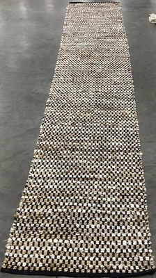 BLACK / IVORY 2'-3" x 12'-0" Damaged Rug, Reduced Price 1172682200 NAT349Z-212 - Image 1 of 4