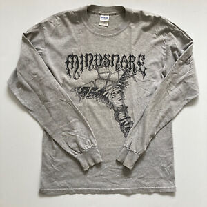 Mindsnare Band Parrot Long Sleeve Shirt 2008 - Hardcore Metal Merch Size M Grey