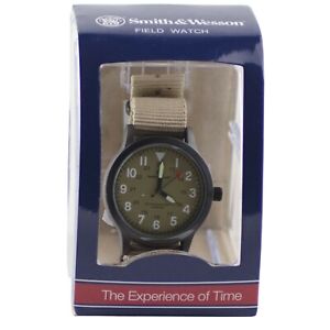 Smith & Wesson Canvas Band Tan Mens Wrist Watch