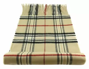 TigerTie Designer Schal in beige braun anthrazit grau rot weissgrau kariert - Bild 1 von 1