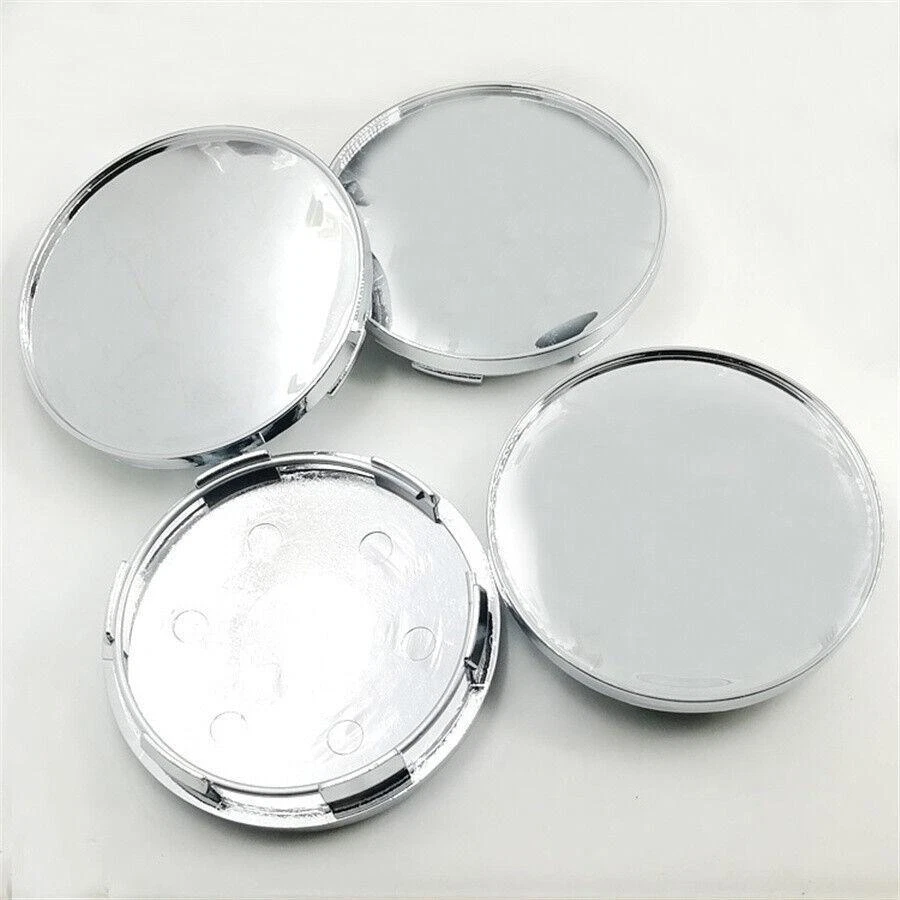 Tapacubos cubierta central de rueda sin logotipo 68 mm cromo plateado para auto camión SUV Foto 1 de 4