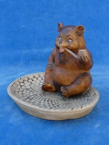 CUTE Cute RARE TOP++ PIPE HOLDER Pipe Holder - SMOKING BEAR Smoking Bear - Picture 1 of 8