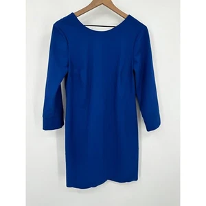 Nife Etuikleid Damen 6 royalblau Rücken V-Ausschnitt Langarm Cocktail Karriere Neu mit Etikett - Bild 1 von 7