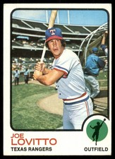 1973 Topps Joe Lovitto #276 RC Mid Grade / Better Texas Rangers