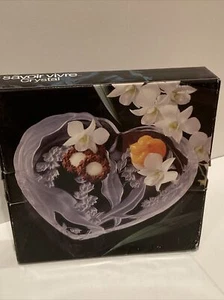 Savoir Vivre Crystal Heart Large Serving Tray - Japan - 10.5” Original Box - Picture 1 of 8