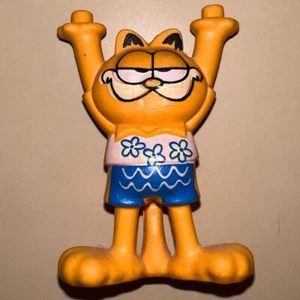 Figurina d'epoca Garfield il gatto 1978 1981 in PVC di collegamento edificio - Foto 1 di 10