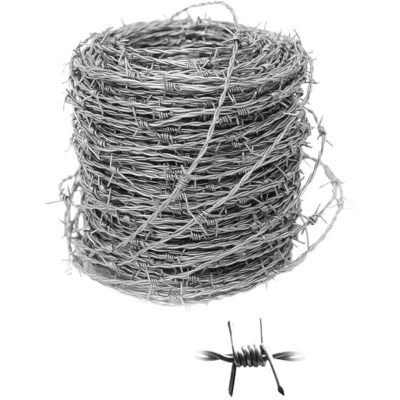 Filo Spinato Zincato Intrecciato  per recinsioni diametro da 1,7 mm lungo 100 m. - Immagine 1 di 2