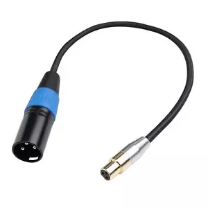 4.5mm MINI XLR Female to XLR Male Stereo Audio Adapter Cable Mini Jack 0.3M - Picture 1 of 11