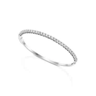 7,70 Ct Rundschliff VVS1/D Simulierter Diamant Armreif 14k Weißgold Beschichtet - Bild 1 von 4