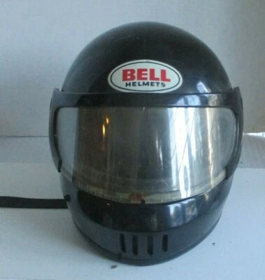 Vintage Black Bell  Motorcycle Helmet made in Italy - Imagem 1 de 4