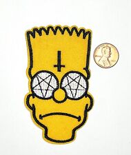 The Simpsons Homer Bart Embroidered Patch Iron-On Yellow Head Bart Appliqué B210