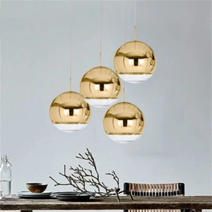 Glass Pendant Light Bar Lamp Kitchen Chandelier Lighting Gold Home Ceiling Light - Picture 1 of 12