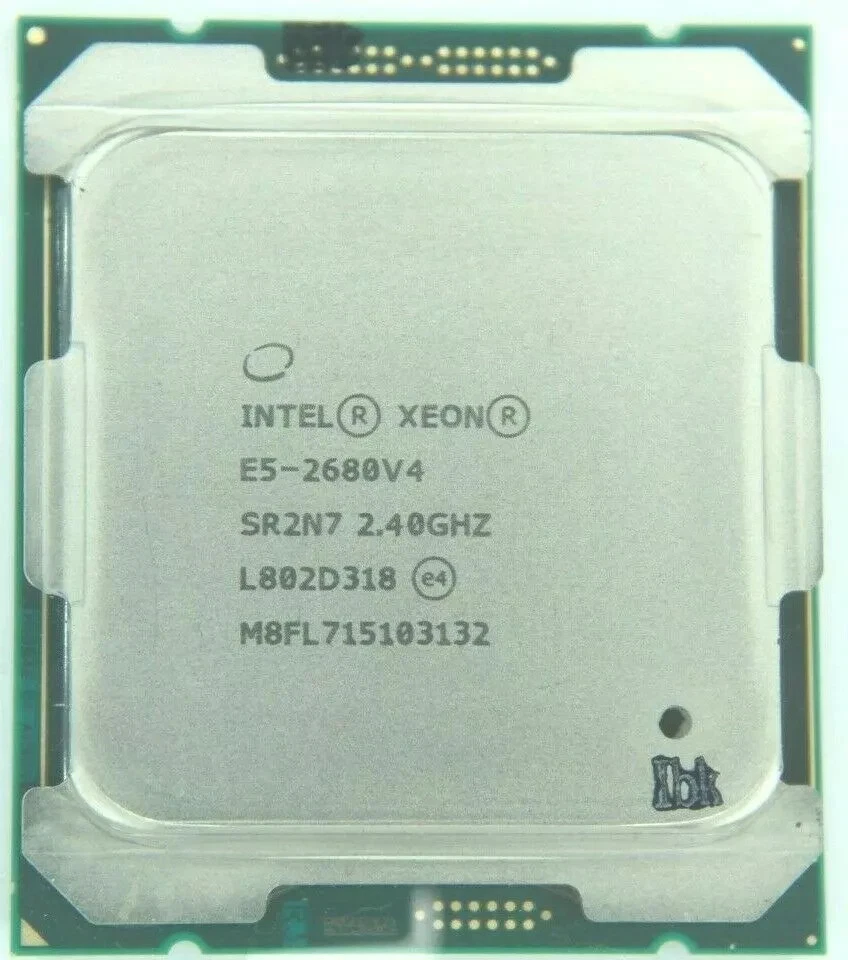 Intel Xeon E5-2680V4 CPU 14 Core 28 Threads LGA 2011-3 E5-2680 V4 SR2N7 CPU - Image 1 of 1