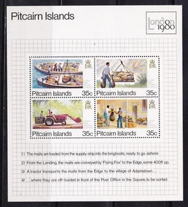 PITCAIRN #192 MNH LONDON 80 PITCAIRN ISLAND MAIL SERVICE SOUVENIR SHEET - Picture 1 of 1