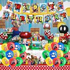 38pcs Super Birthday Mar-io Party Decorations, Happy Birthday Cake Topper, Super