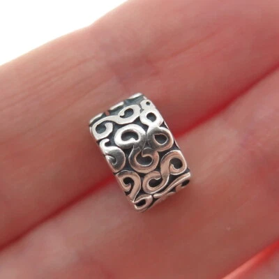 PANDORA 925 Sterling Silver Swirl Clip Bead Charm - Image 1 of 4
