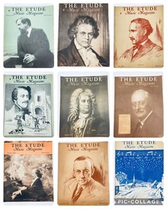 Vintage 1935 The Etude Sheet Music Magazine Lot 9 Song Piano Articles Graphics - Picture 1 of 19