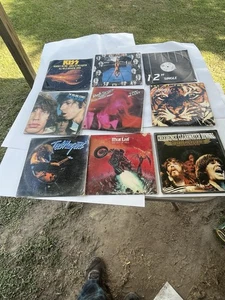 Vintage Rock Albums Lot Meat Loaf Rolling Stones Def Leopard Ccr Kiss Van Halen - Foto 1 di 19