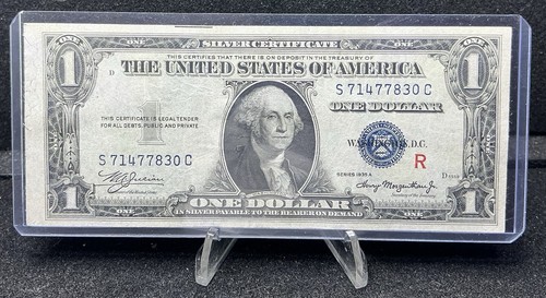 1935 A Experimental Paper $1 One Dollar Silver Certificate Red (R) FR ...